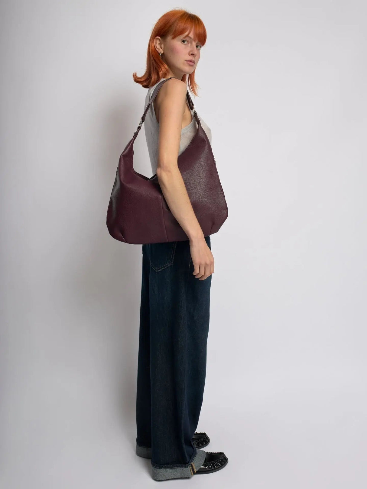 Sleek Semi-Circular Shoulder Bag for Women – Stylish & Functional