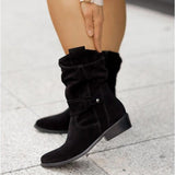 Slouched Black Ankle Boots for Women – Effortlessly Stylish & Comfortable