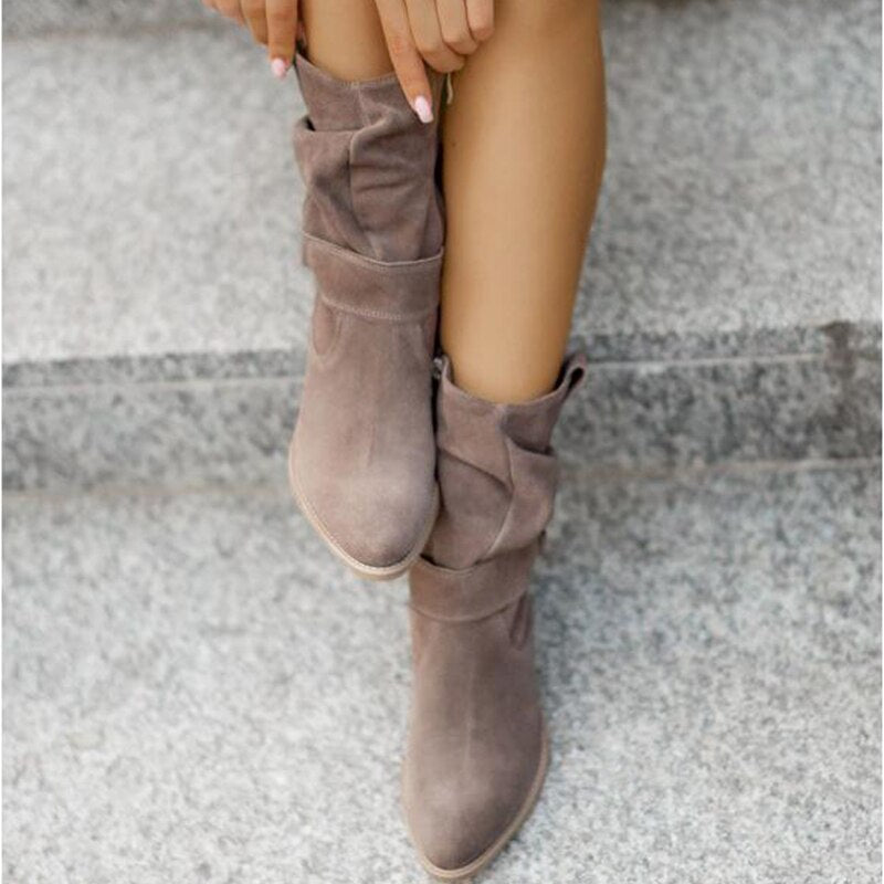 Slouched Black Ankle Boots for Women – Effortlessly Stylish & Comfortable