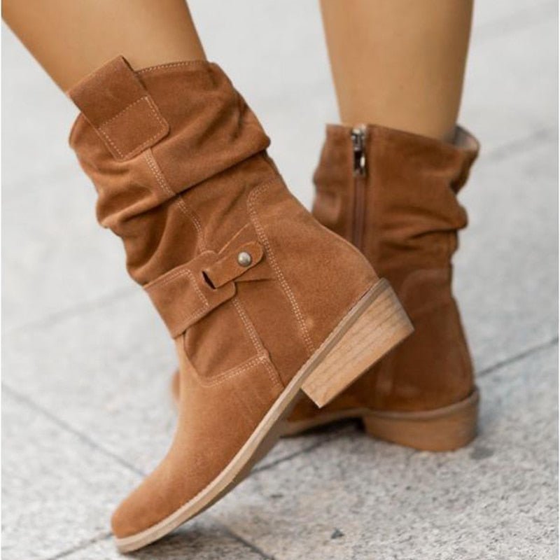 Slouched Black Ankle Boots for Women – Effortlessly Stylish & Comfortable