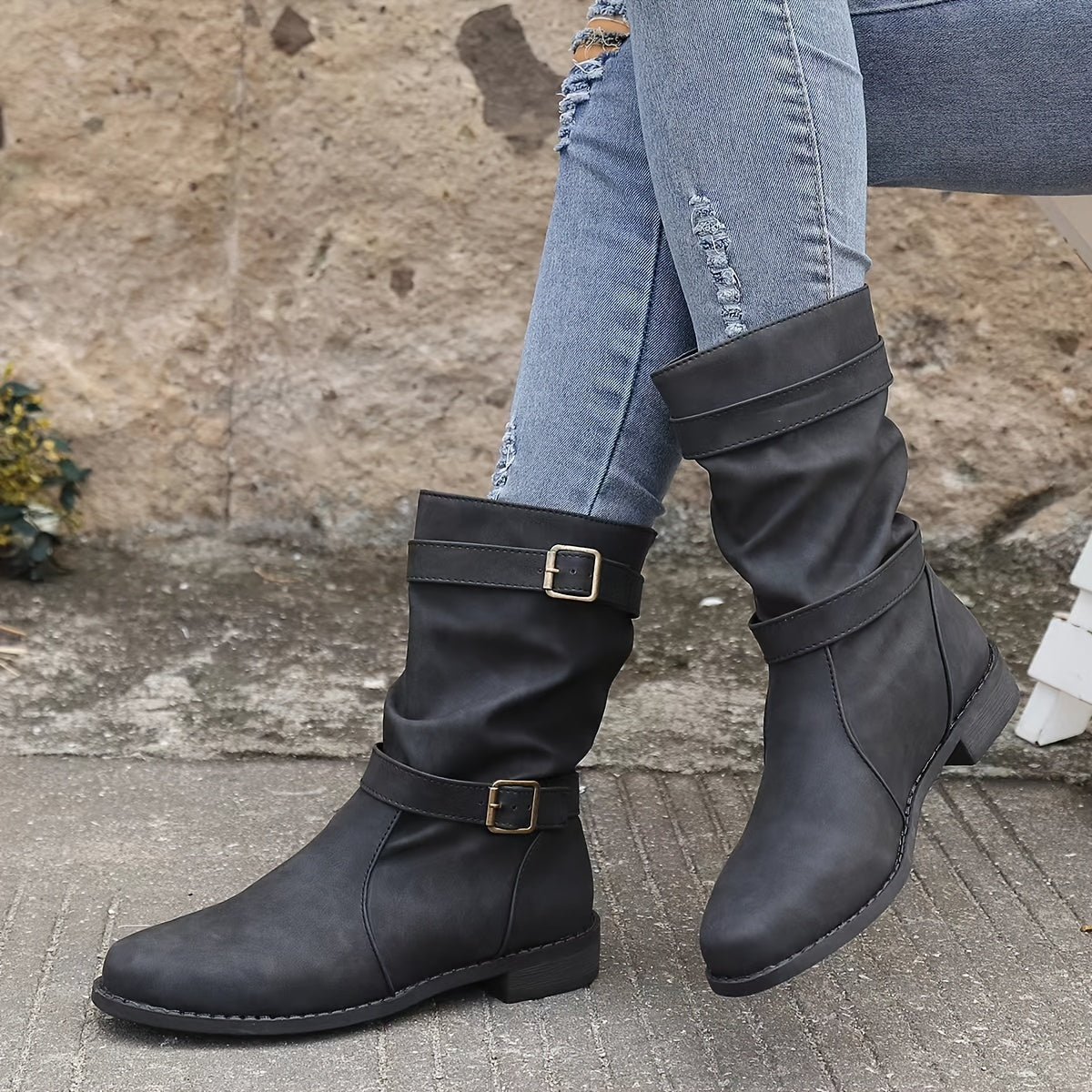 Slouchy Western Ankle Boots for Women – Effortlessly Stylish & Comfortable
