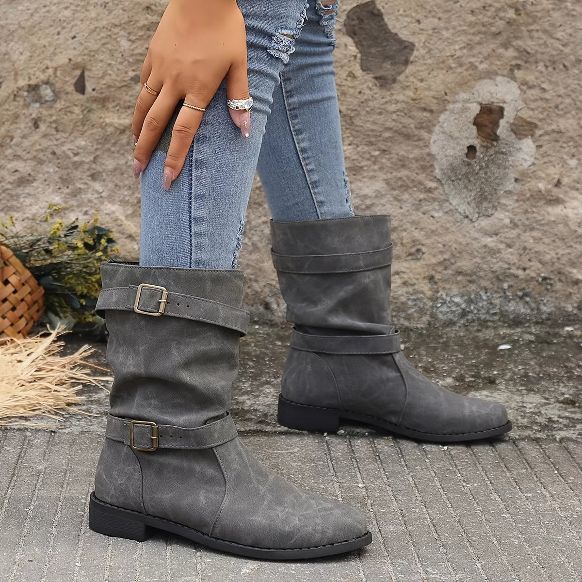 Slouchy Western Ankle Boots for Women – Effortlessly Stylish & Comfortable