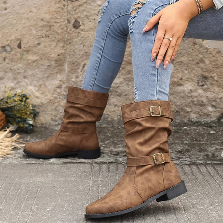Slouchy Western Ankle Boots for Women – Effortlessly Stylish & Comfortable
