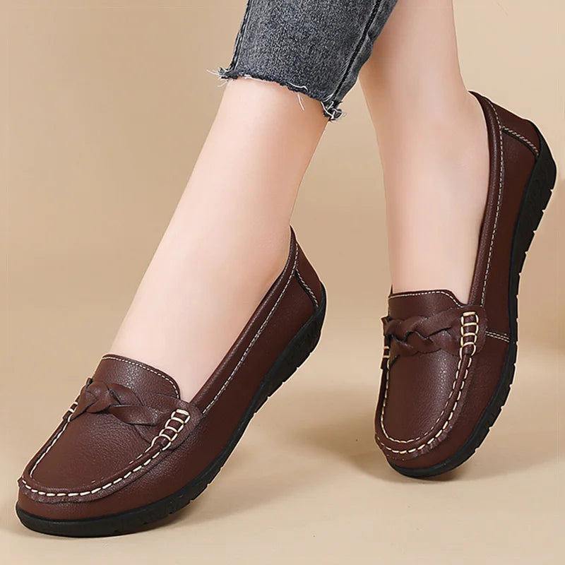 Soft Leather Penny Loafers for Women – Stylish & Comfortable Slip-Ons