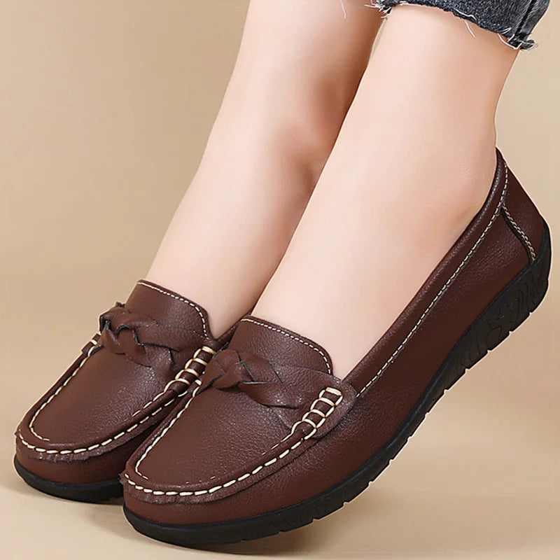 Soft Leather Penny Loafers for Women – Stylish & Comfortable Slip-Ons