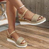 Sparkling Platform Sandals for Women – Stylish & Comfortable Wedge Design