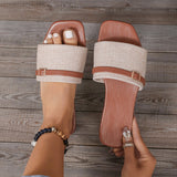 Square Toe Flat Slippers for Women – Stylish & Comfortable Everyday Wear