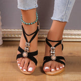 Strappy Wedge Sandals for Women – Elegant & Comfortable Black Wedges