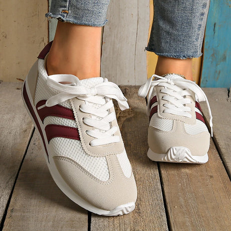 Striped Platform Sneakers for Women – Comfortable & Stylish Casual Footwear 1