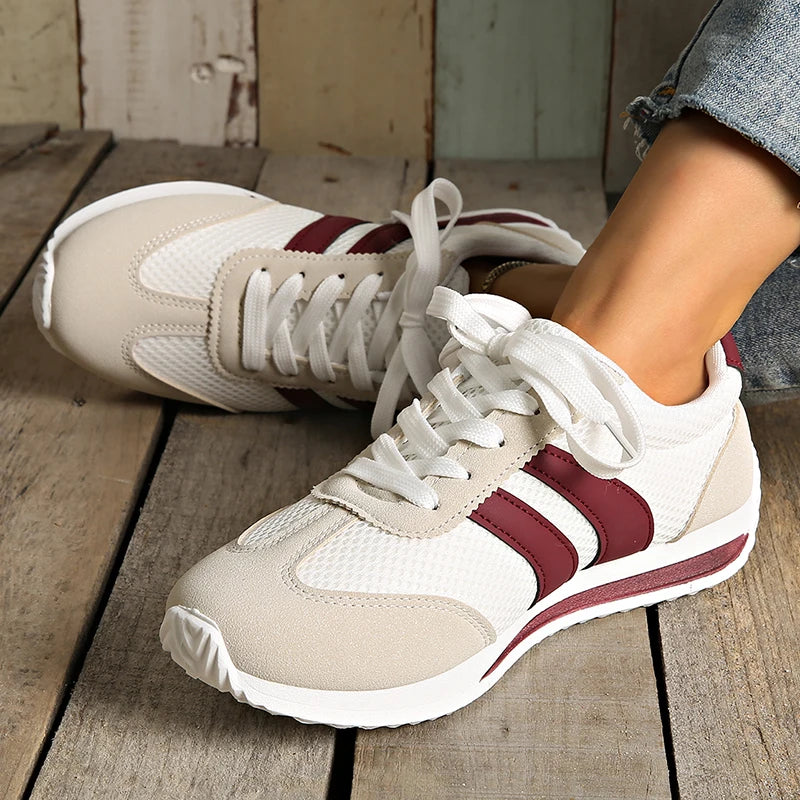 Striped Platform Sneakers for Women – Comfortable & Stylish Casual Footwear 2