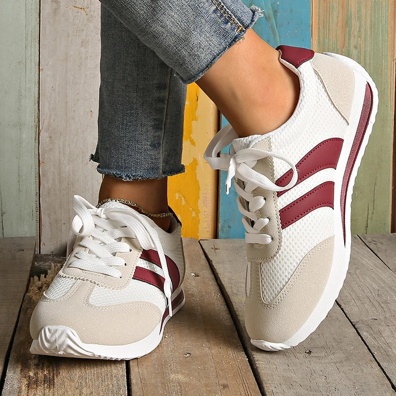 Striped Platform Sneakers for Women – Comfortable & Stylish Casual Footwear 3