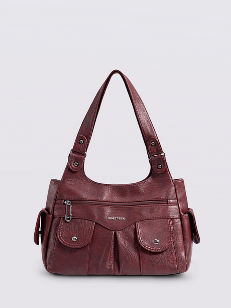 Structured Black Shoulder Bag for Women – Stylish & Functional Design