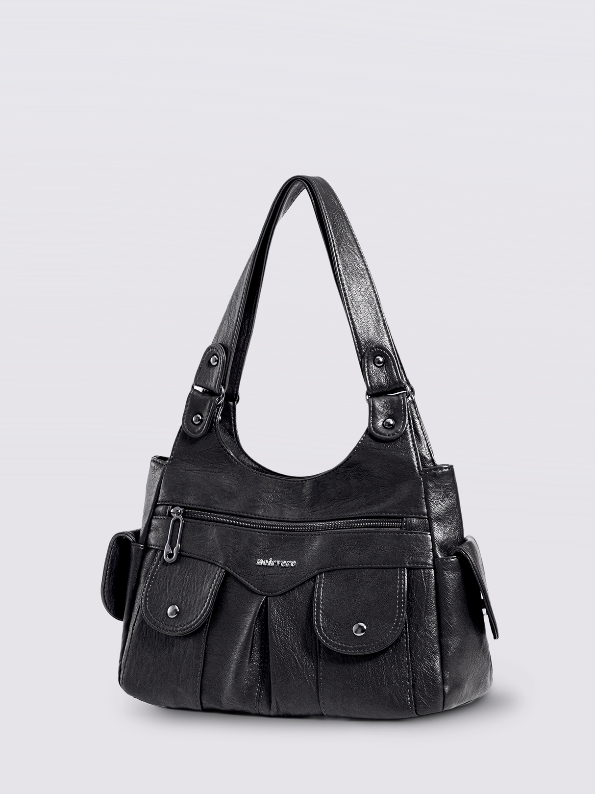 Structured Black Shoulder Bag for Women – Stylish & Functional Design