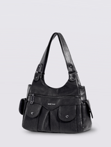 Structured Black Shoulder Bag for Women – Stylish & Functional Design
