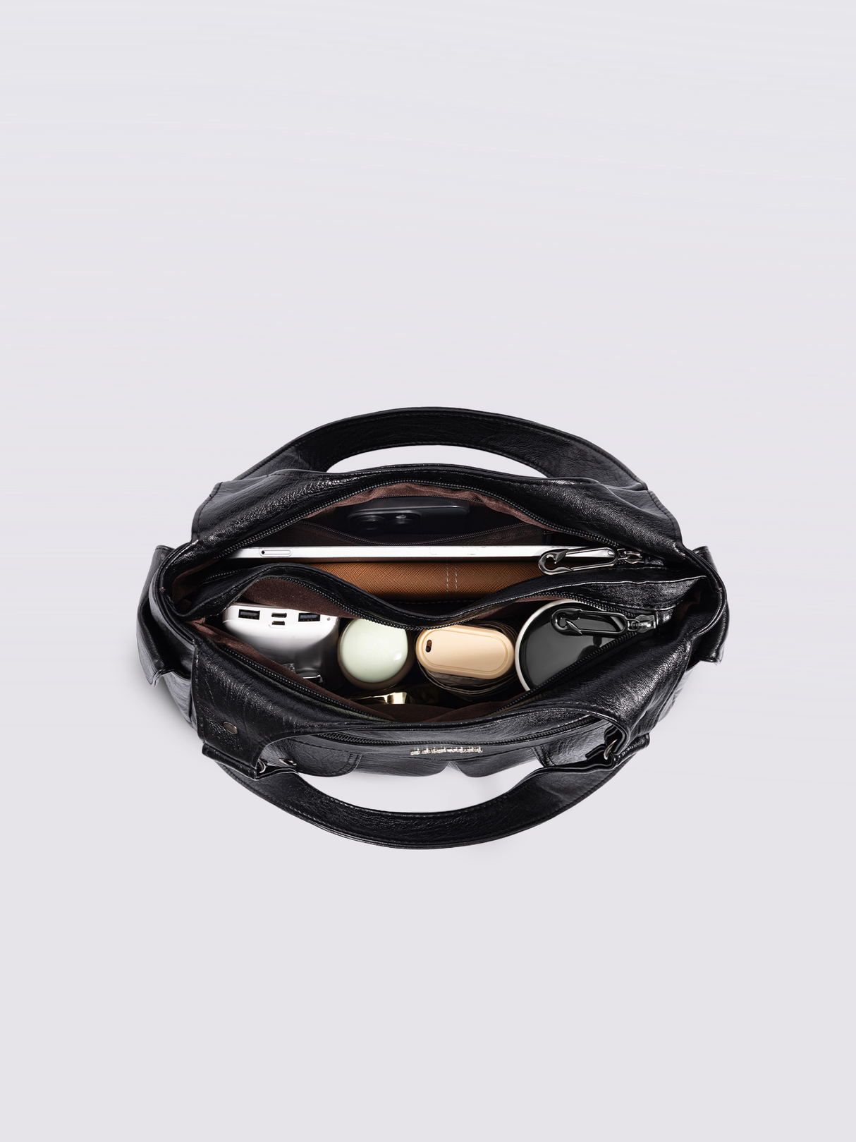 Structured Black Shoulder Bag for Women – Stylish & Functional Design