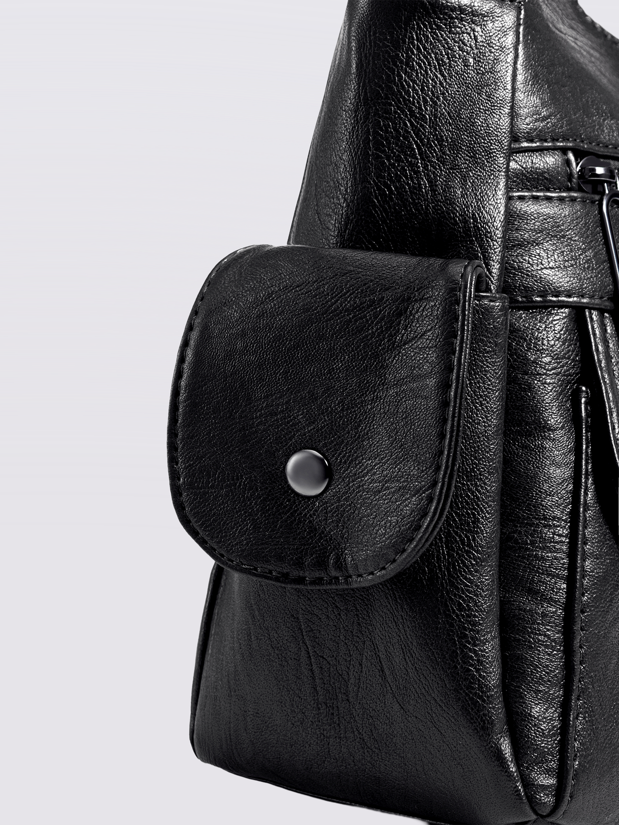 Structured Black Shoulder Bag for Women – Stylish & Functional Design