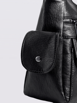 Structured Black Shoulder Bag for Women – Stylish & Functional Design