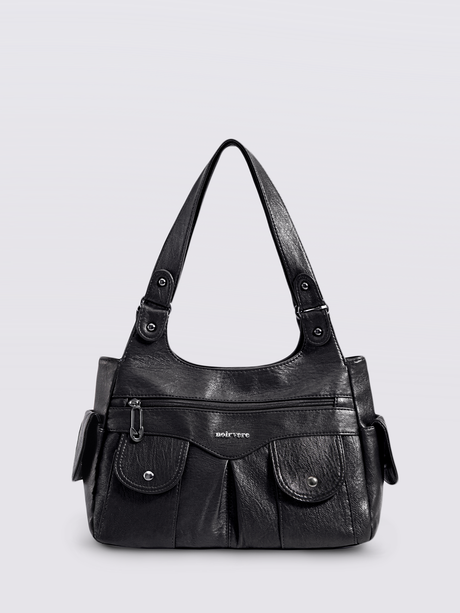 Structured Black Shoulder Bag for Women – Stylish & Functional Design