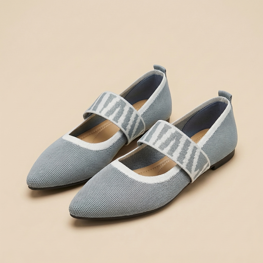 Pointed Toe Strap Flats – Breathable Casual Comfort Walking Shoes