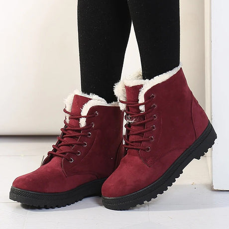Stylish Short Ankle Boots for Women – Cozy & Warm for Winter