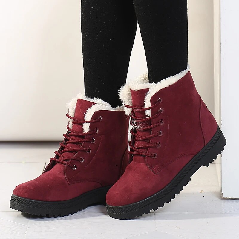 Stylish Short Ankle Boots for Women – Cozy & Warm for Winter