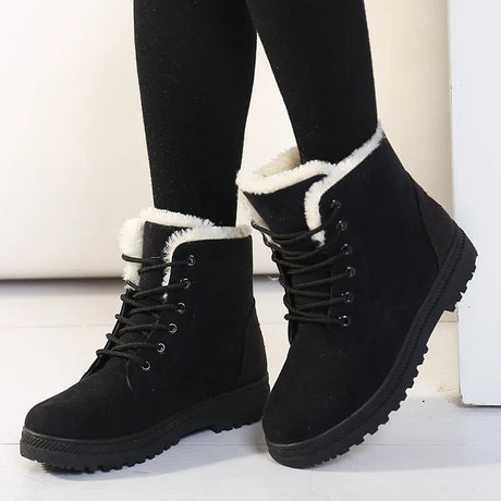Stylish Short Ankle Boots for Women – Cozy & Warm for Winter