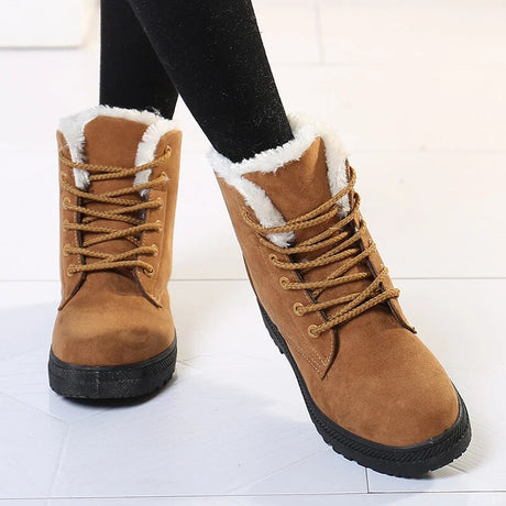 Stylish Short Ankle Boots for Women – Cozy & Warm for Winter