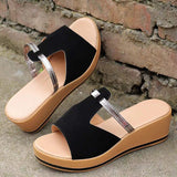 Suede Wedge Sandals for Women – Chic & Comfortable