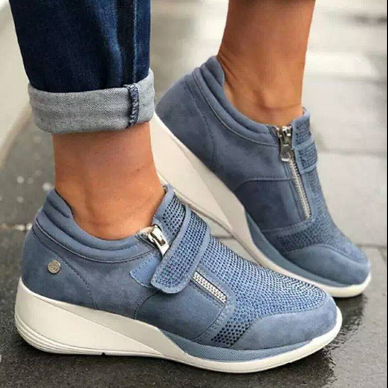Suede Wedge Sneakers for Women – Stylish Elevation & Comfortable Fit