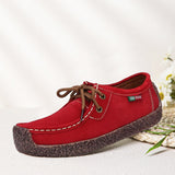 Suede Lace-Up Flat Shoes for Women – Comfortable & Versatile for All-Day Wear 1