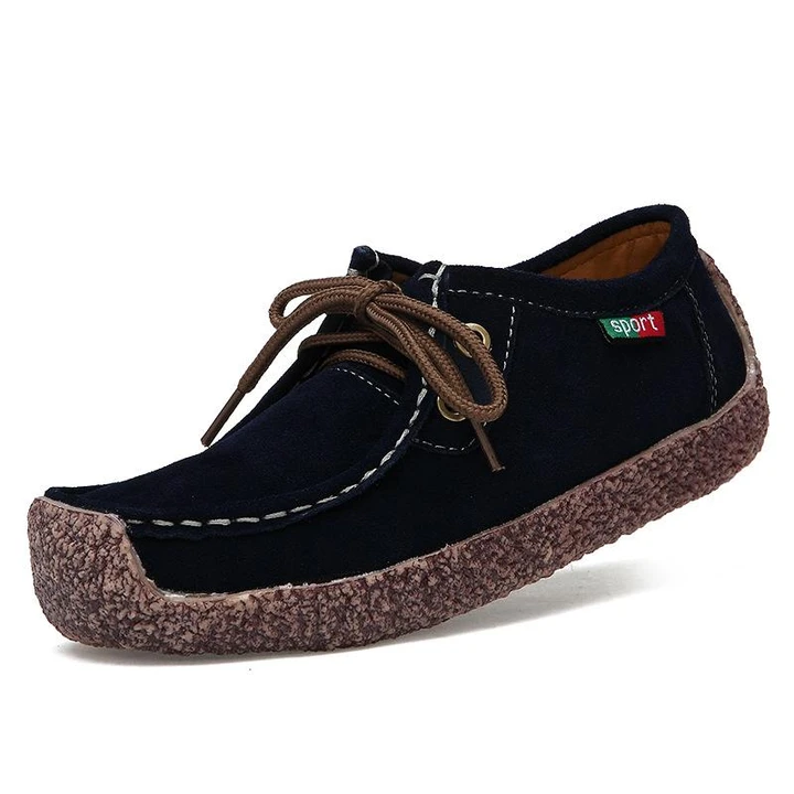 Suede Lace-Up Flat Shoes for Women – Comfortable & Versatile for All-Day Wear 6
