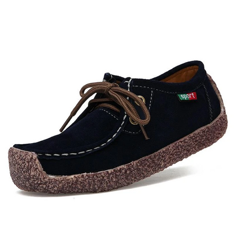 Suede Lace-Up Flat Shoes for Women – Comfortable & Versatile for All-Day Wear 6