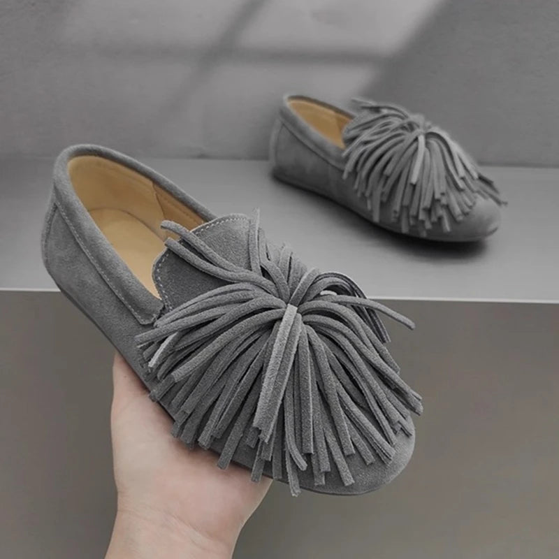 Tassel Black Loafers for Women – Stylish & Comfortable Slip-On Flats