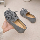 Tassel Black Loafers for Women – Stylish & Comfortable Slip-On Flats