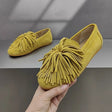 Tassel Black Loafers for Women – Stylish & Comfortable Slip-On Flats