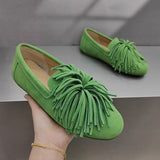 Tassel Black Loafers for Women – Stylish & Comfortable Slip-On Flats