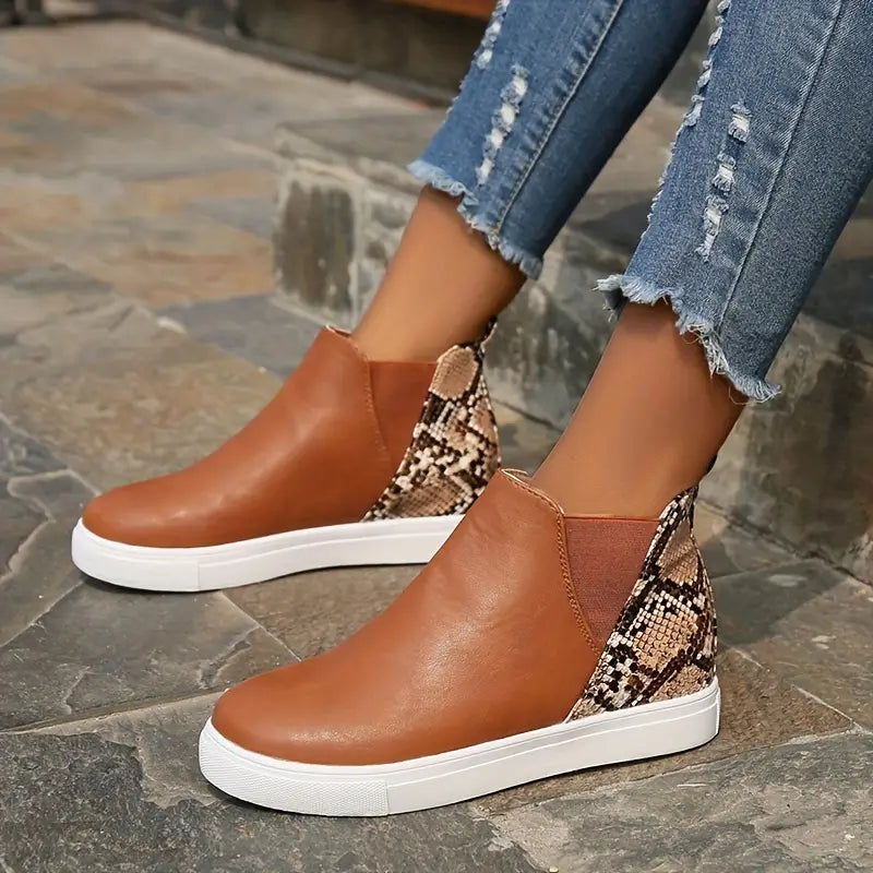 Textured Slip-On Ankle Boots for Women – Effortless Style & Comfort