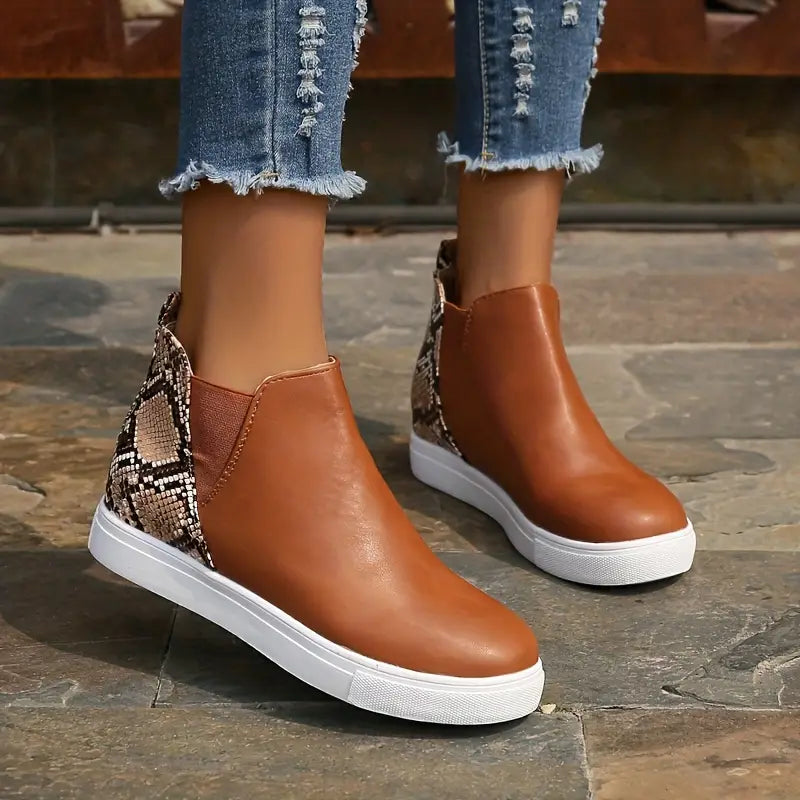 Textured Slip-On Ankle Boots for Women – Effortless Style & Comfort