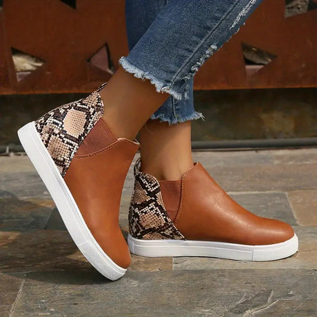 Textured Slip-On Ankle Boots for Women – Effortless Style & Comfort
