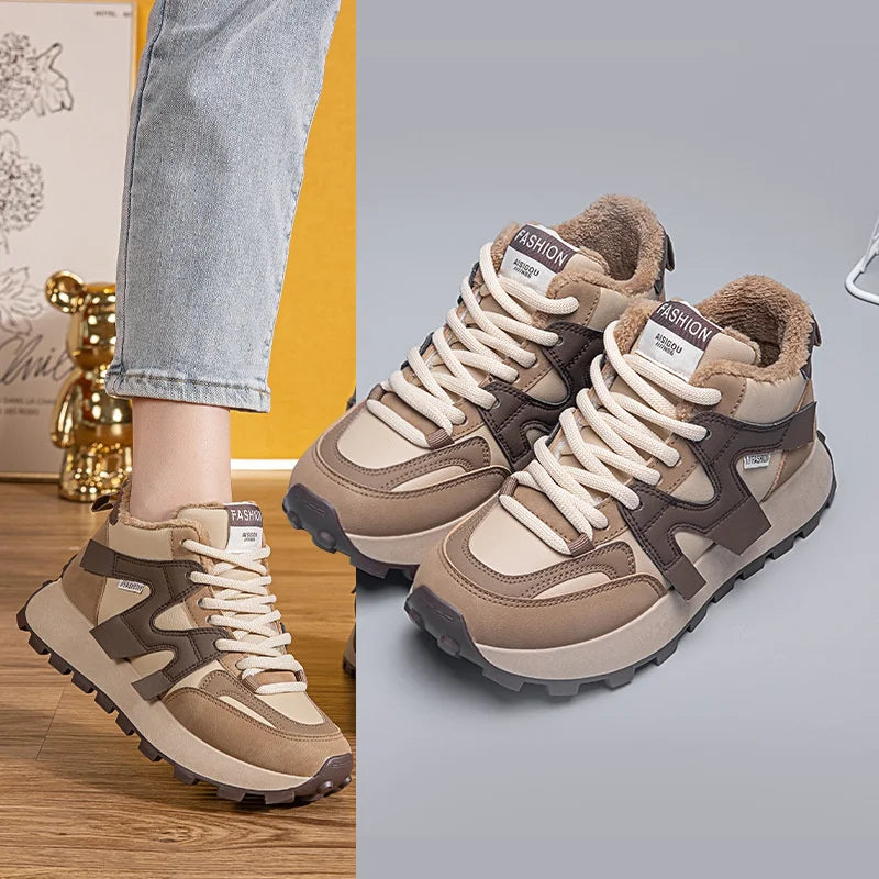 Thick-Sole Sports Shoes for Women – Warm & Stylish for Winter 0