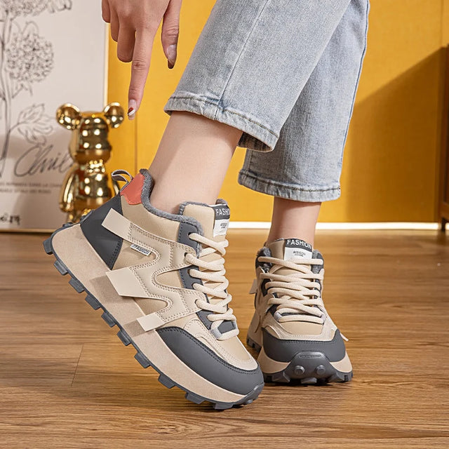 Thick-Sole Sports Shoes for Women – Warm & Stylish for Winter 1