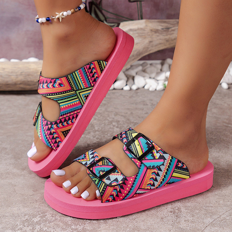 Thick-Soled Colorful Slippers for Women – Lightweight & Comfortable