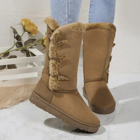 Thick-Soled Snow Boots for Women – Stylish & Warm