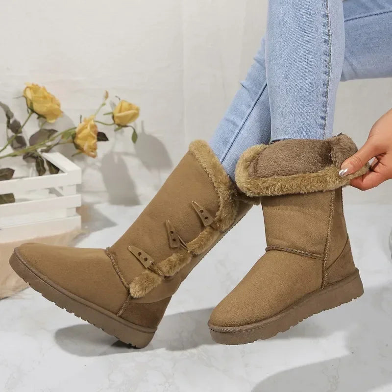 Thick-Soled Snow Boots for Women – Stylish & Warm