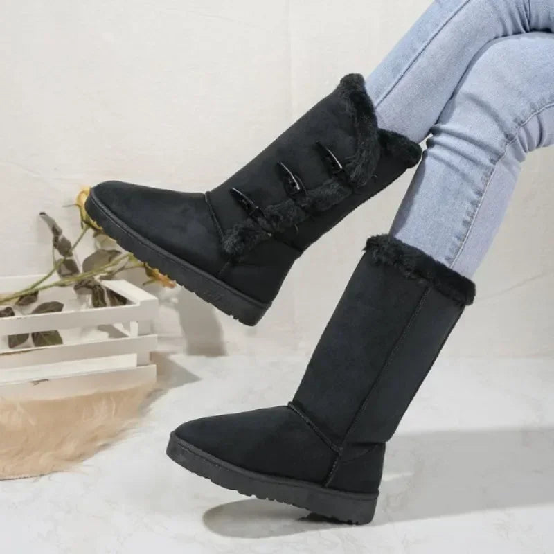 Thick-Soled Snow Boots for Women – Stylish & Warm