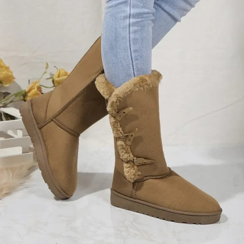Thick-Soled Snow Boots for Women – Stylish & Warm