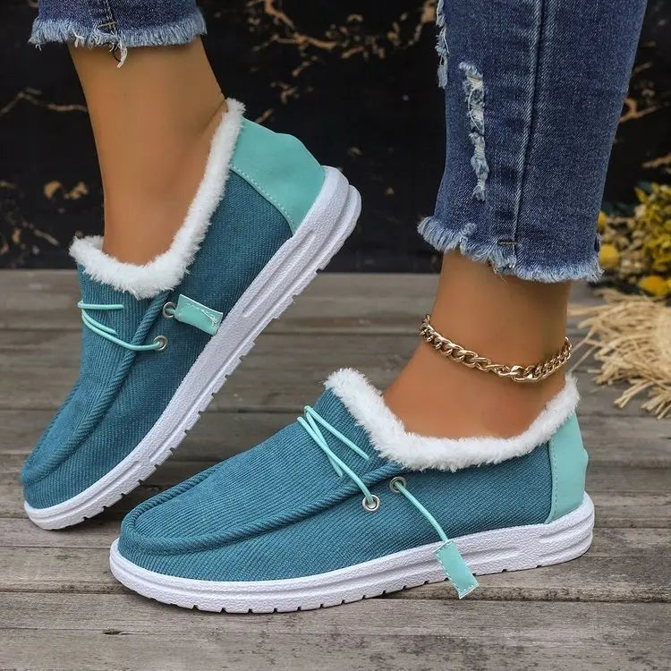 Thick Velvet Winter Shoes for Women – Cozy & Stylish