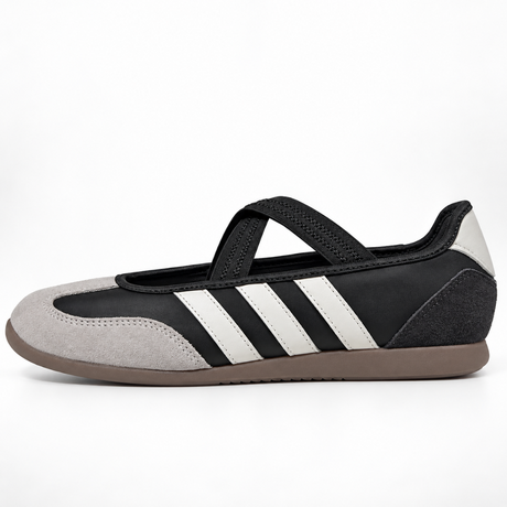 Mary Jane Ballet Flats for Women – Retro Stripe Design