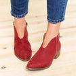 V-Neck Black Ankle Boots for Women – Chic & Comfortable Style