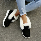 Velvet Black Ankle Boots for Women – Cozy & Elegant Style